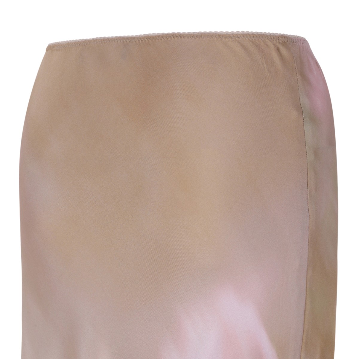 Fabiana Filippi Blush Pink Floral Satin Maxi Skirt.