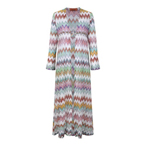 Missoni Multicolor Zigzag Knit Short Dress.