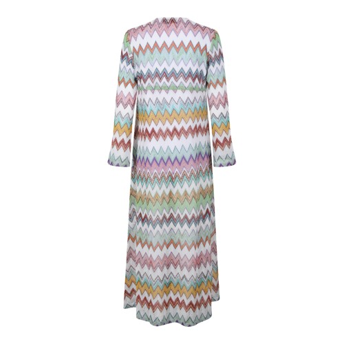 Missoni Multicolor Zigzag Knit Short Dress.