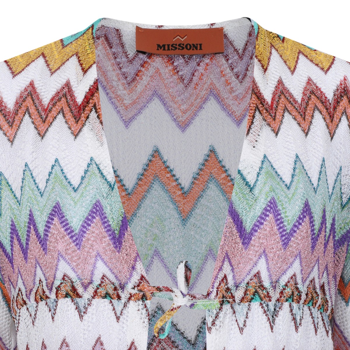 Missoni Multicolor Zigzag Knit Short Dress.
