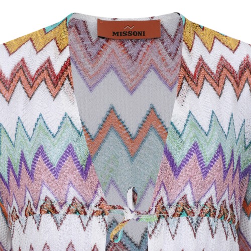 Missoni Multicolor Zigzag Knit Short Dress.