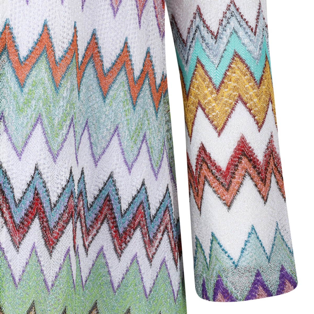 Missoni Multicolor Zigzag Knit Short Dress.