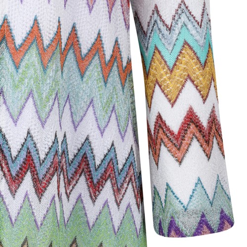Missoni Multicolor Zigzag Knit Short Dress.