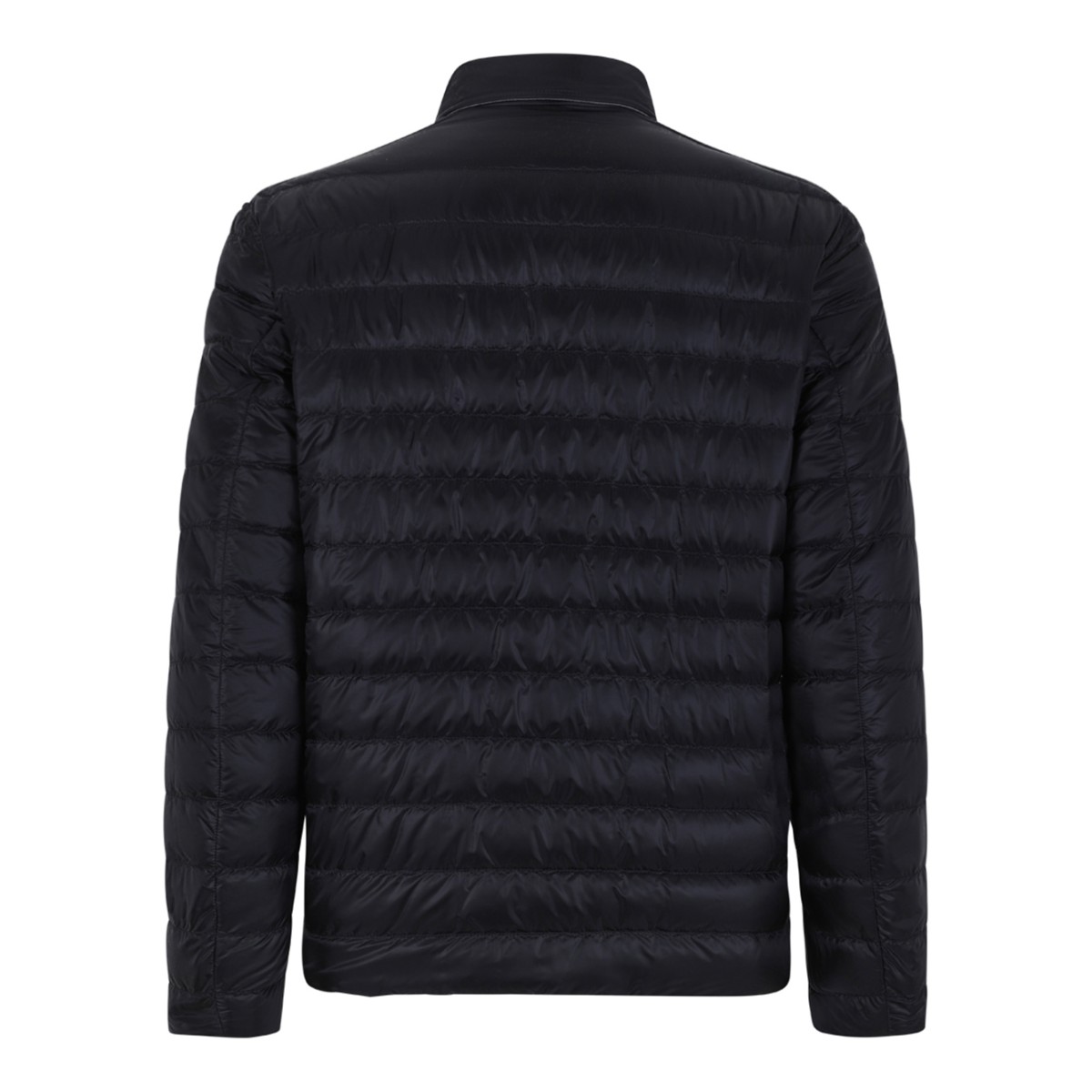 Herno Reversible Quilted Down Jacket in Grey and Navy.