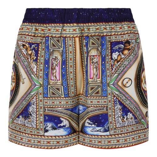 Casablanca Multicolor Printed Silk Shorts.