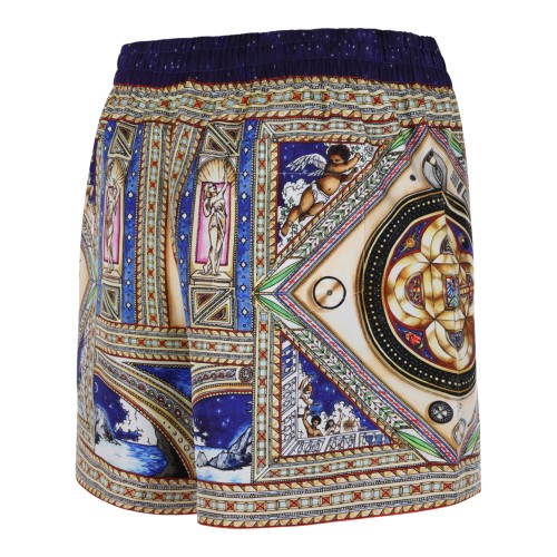 Casablanca Multicolor Printed Silk Shorts. 2