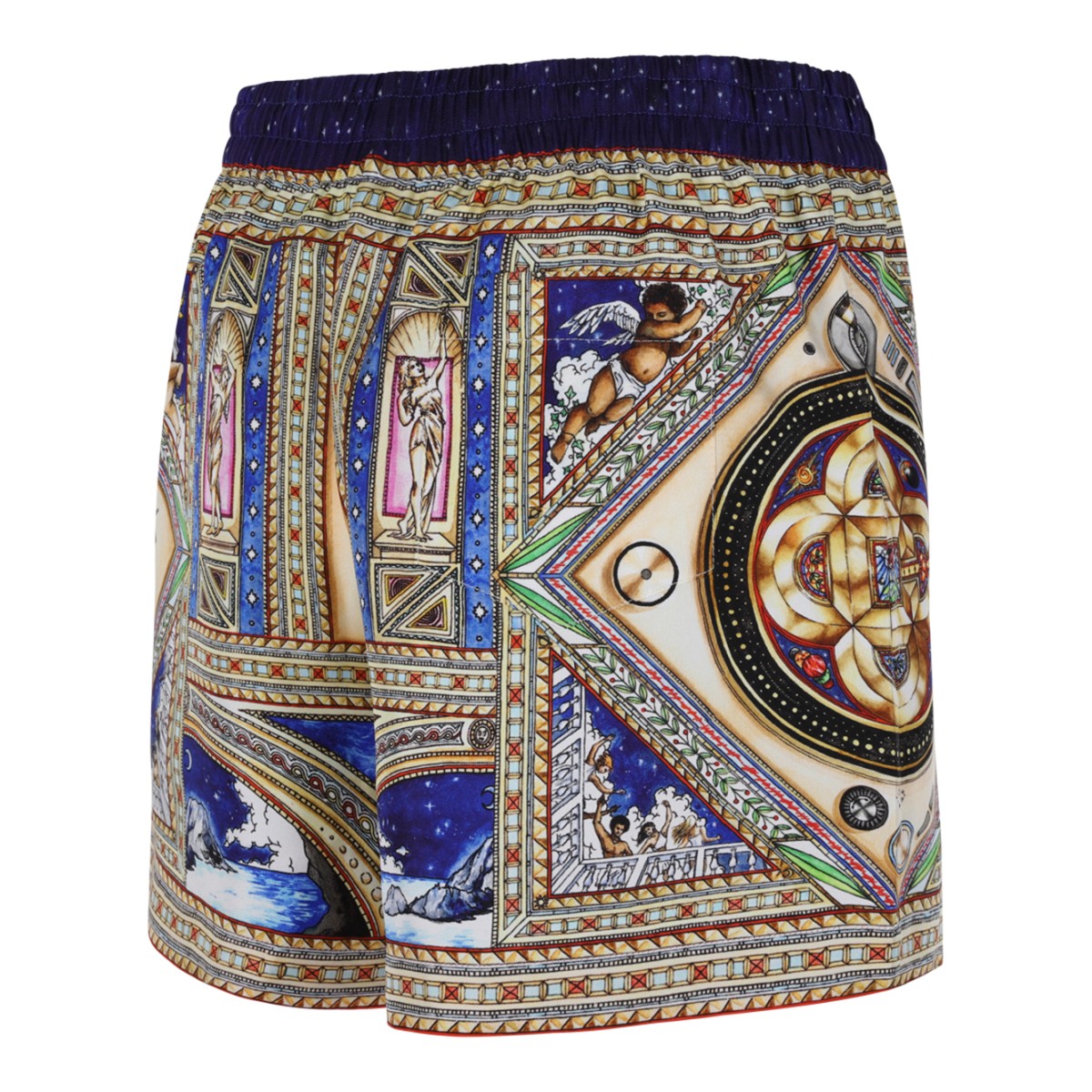 Casablanca Multicolor Printed Silk Shorts.