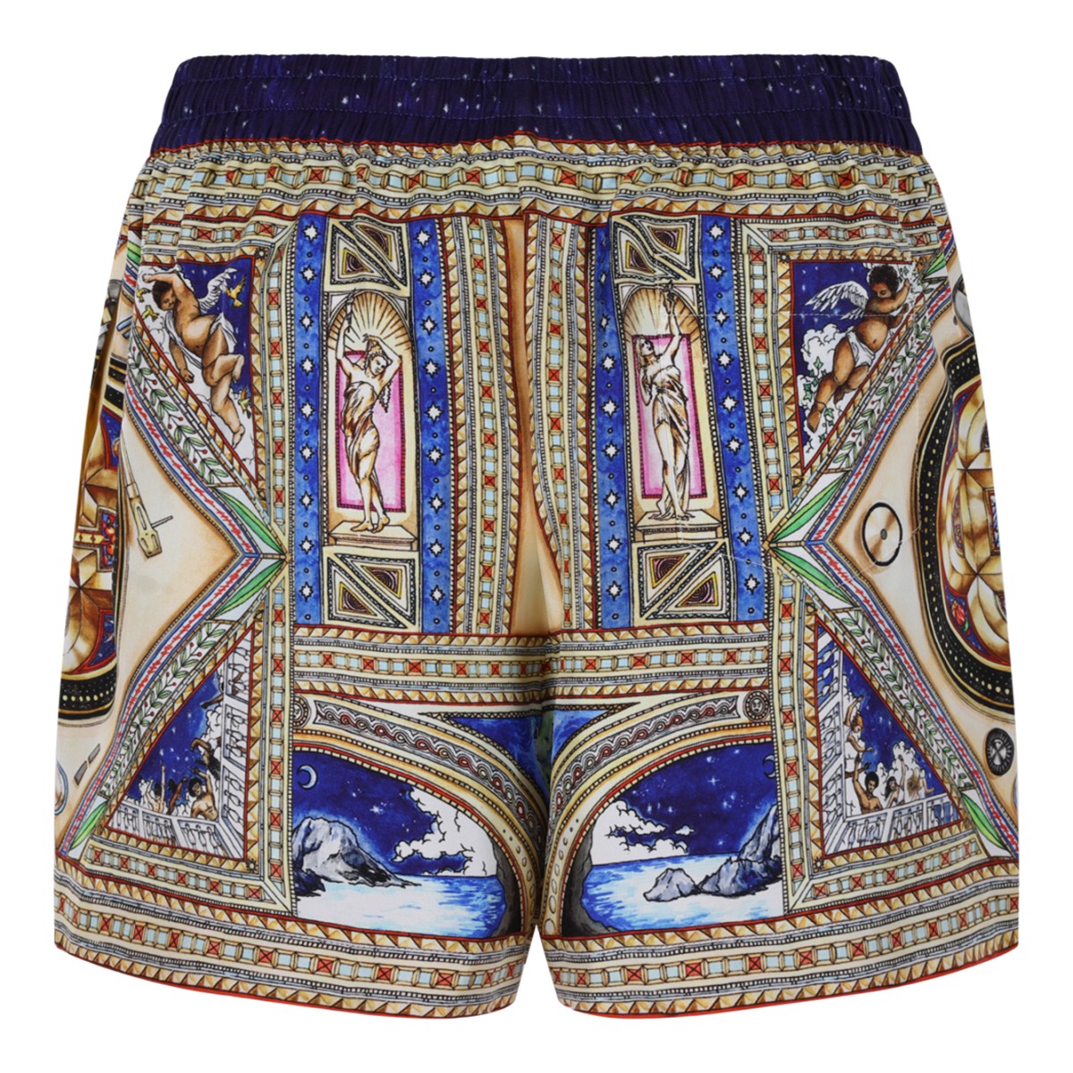 Casablanca Multicolor Printed Silk Shorts.