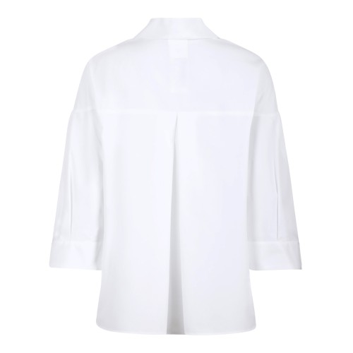 Max Mara White Cotton Poplin Shirt. 2