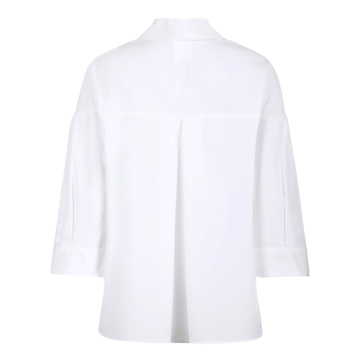 Max Mara White Cotton Poplin Shirt.