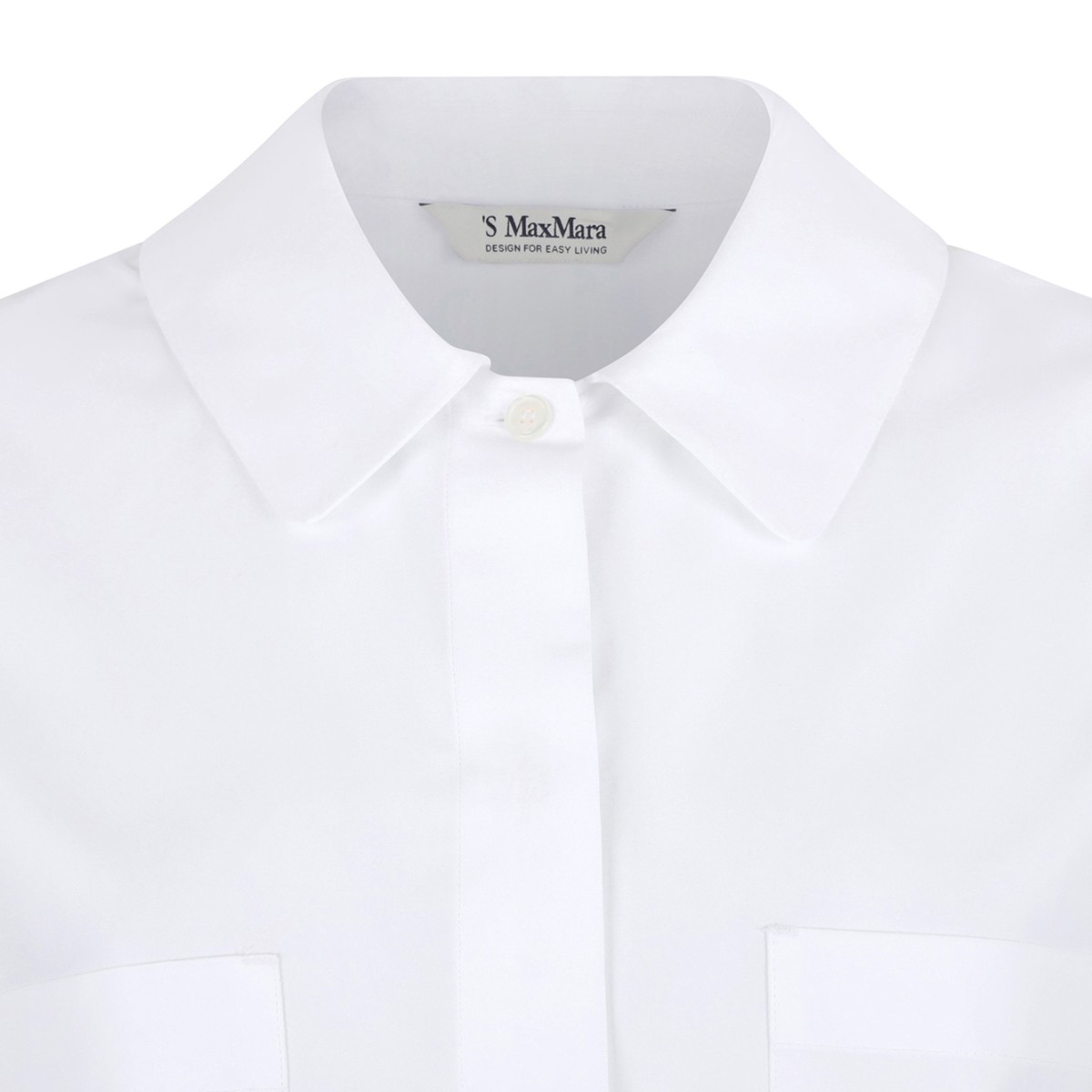 Max Mara White Cotton Poplin Shirt.