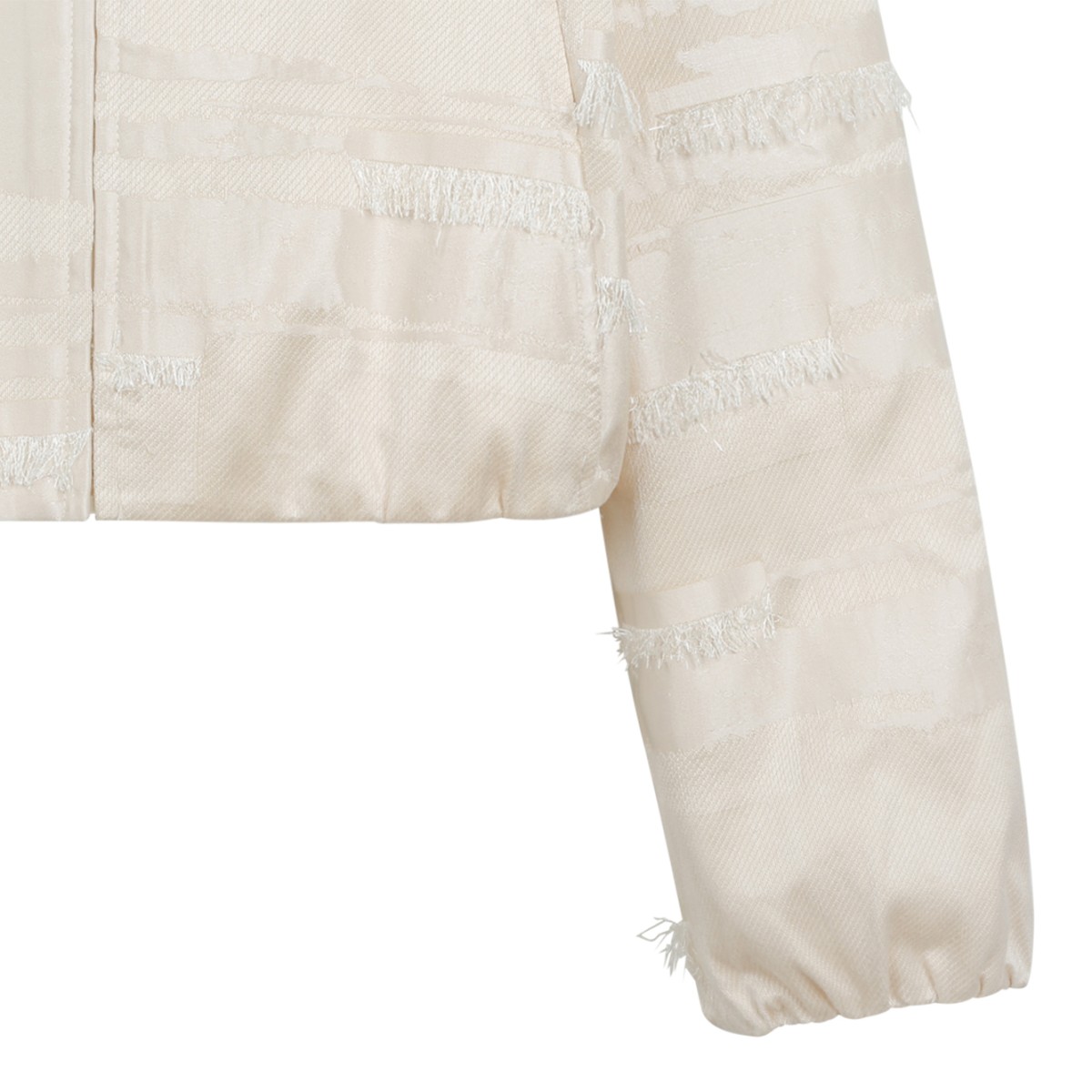 Hui Milano Ivory Embroidered Lightweight Jacket.