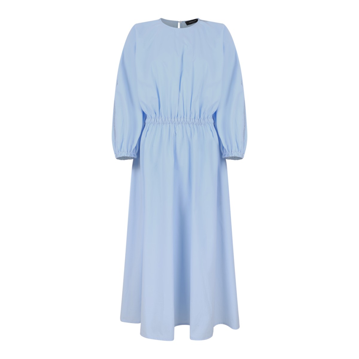 Fabiana Filippi Light Blue Gathered Midi Dress. 