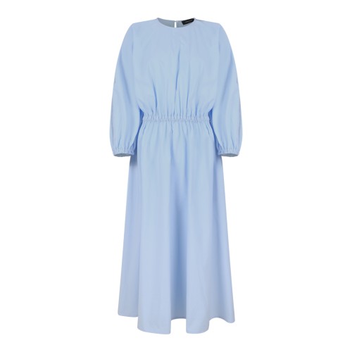 Fabiana Filippi Light Blue Gathered Midi Dress. 