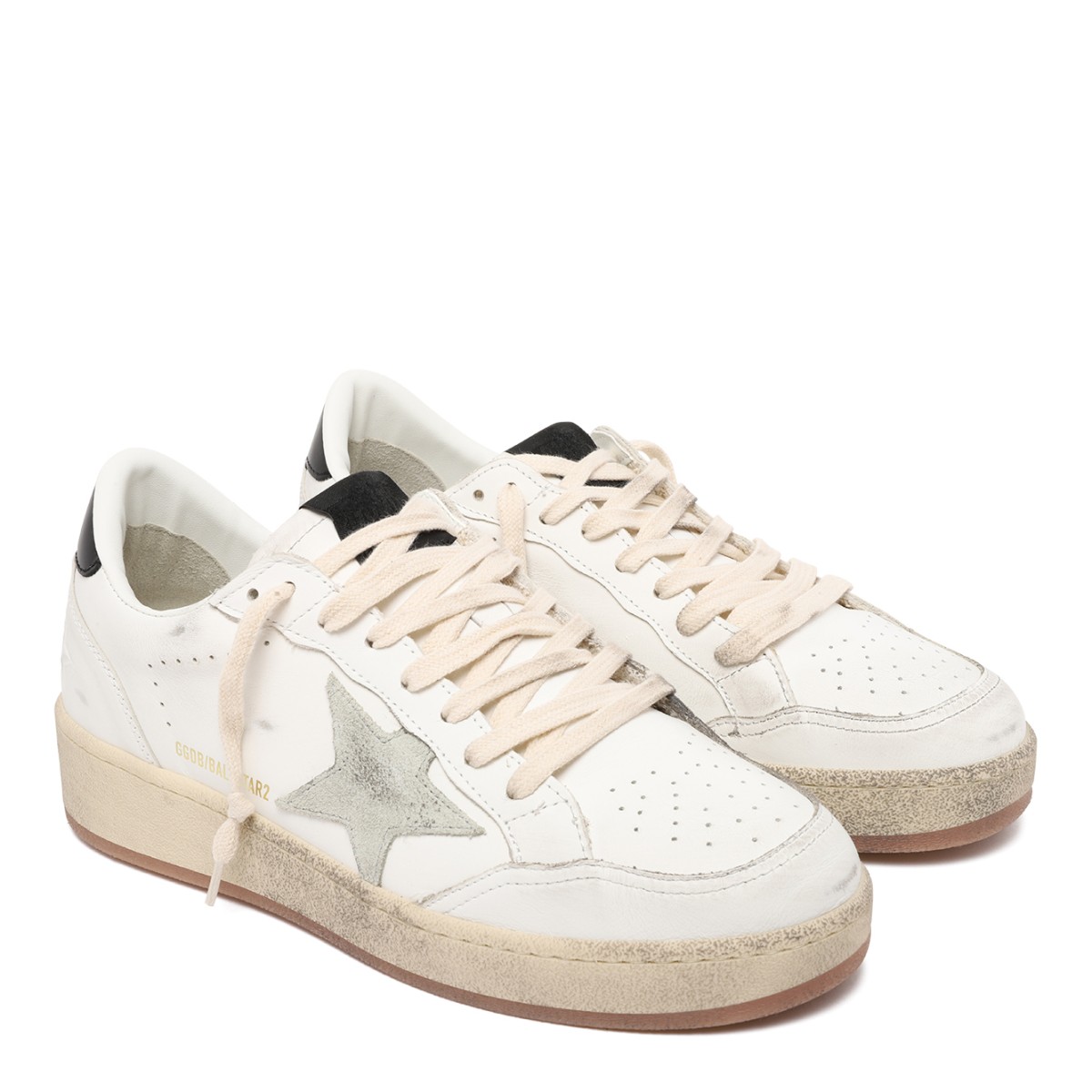Golden Goose White Leather Star Sneakers.