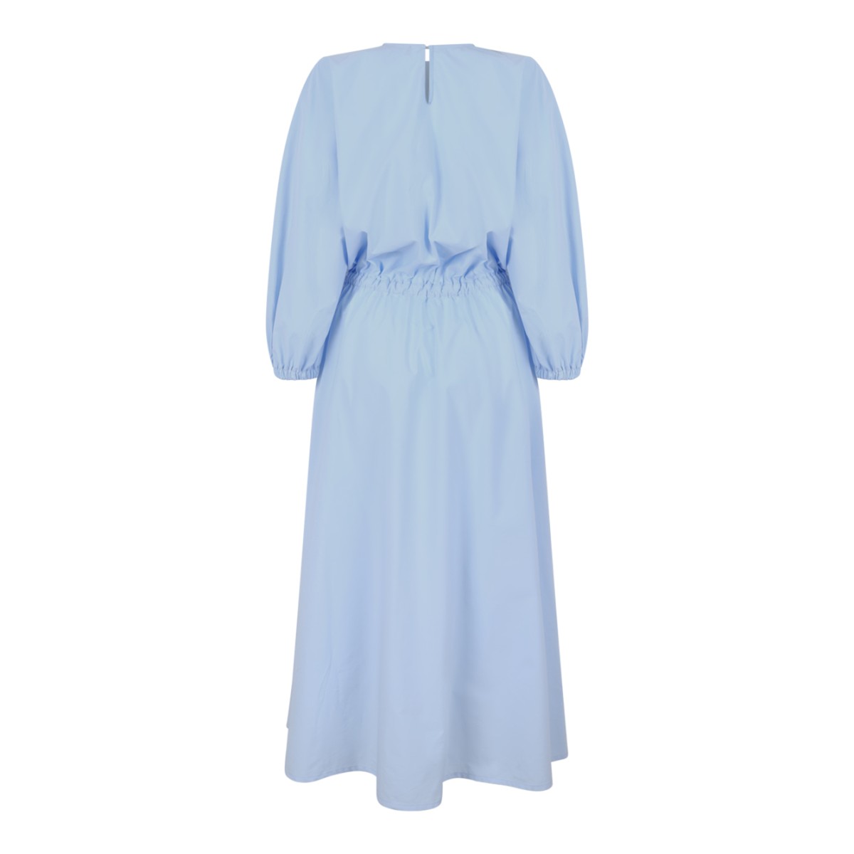 Fabiana Filippi Light Blue Gathered Midi Dress. 