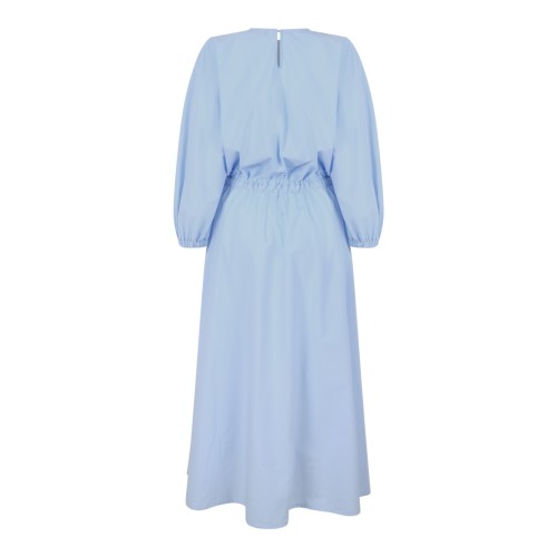 Fabiana Filippi Light Blue Gathered Midi Dress. 