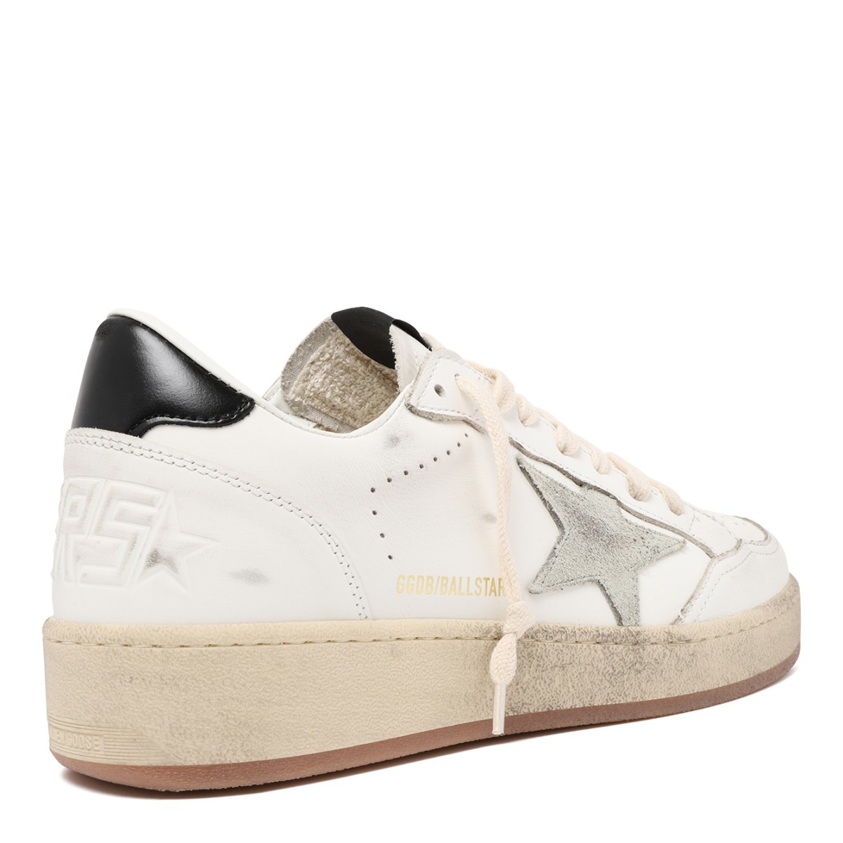 Golden Goose White Leather Star Sneakers.