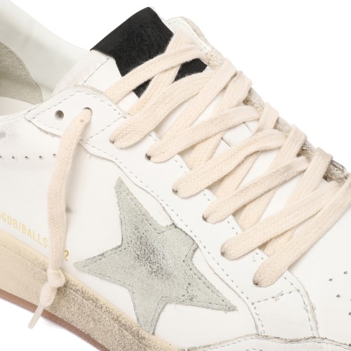 Golden Goose White Leather Star Sneakers.