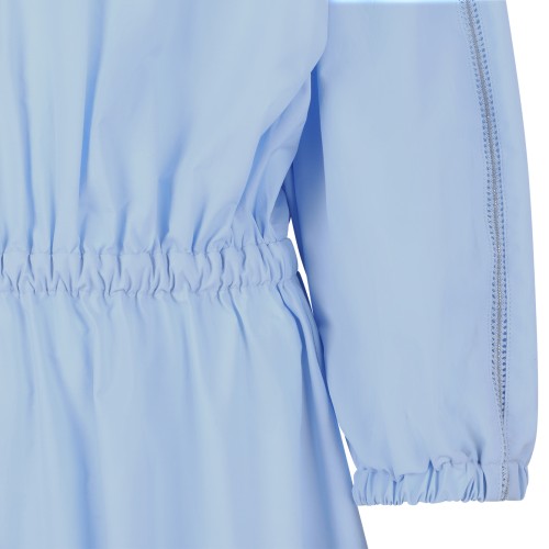 Fabiana Filippi Light Blue Gathered Midi Dress. 