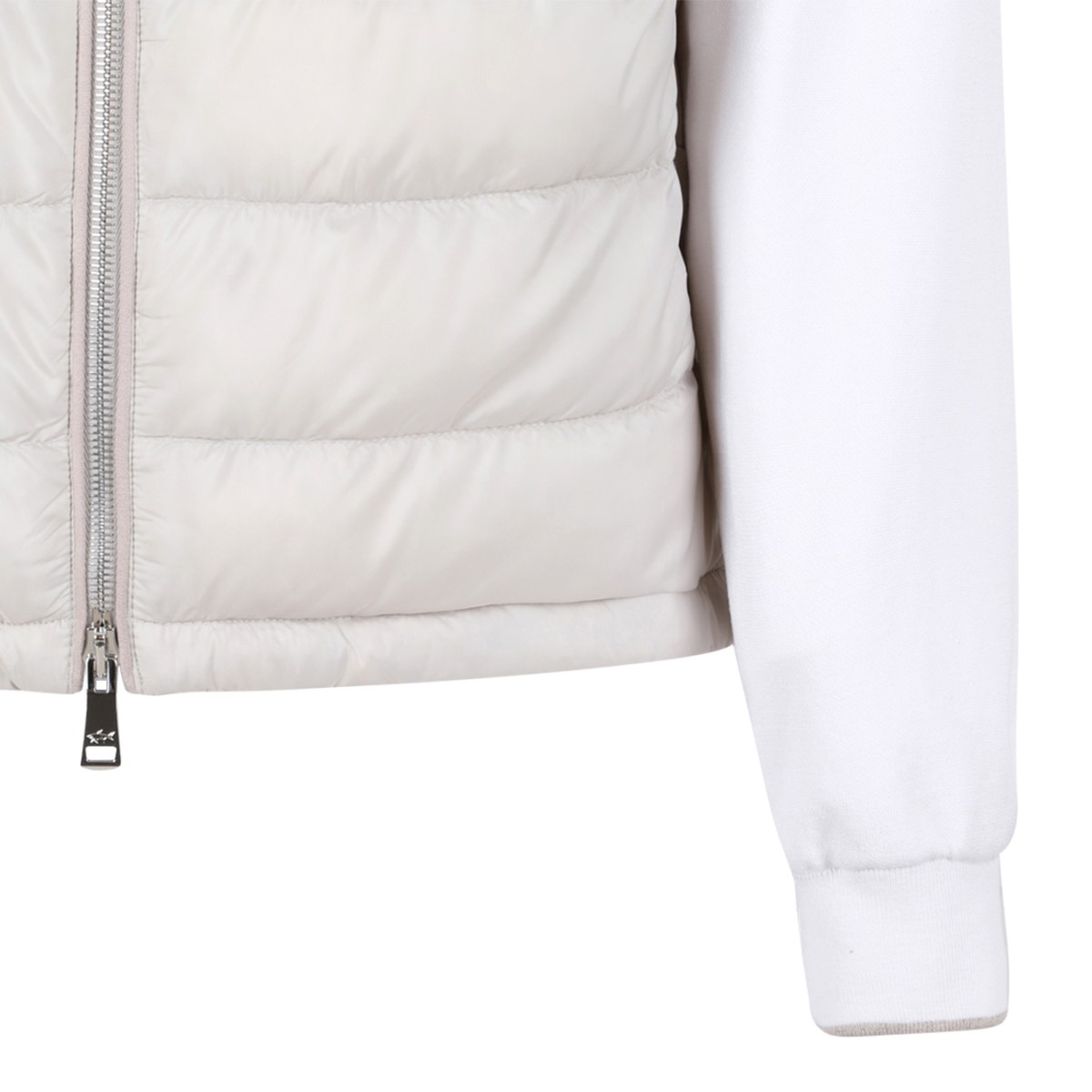 Paul & Shark White Hybrid Hooded Down Jacket.