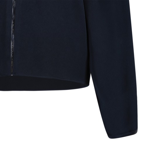 Fabiana Filippi Navy Silk Zip-Front Blouse.  
