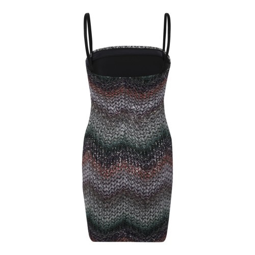 Missoni Multicolor Zigzag Knit Mini Dress. 2