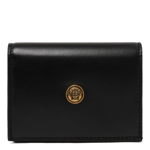 Versace Black Leather Medusa Wallet.
