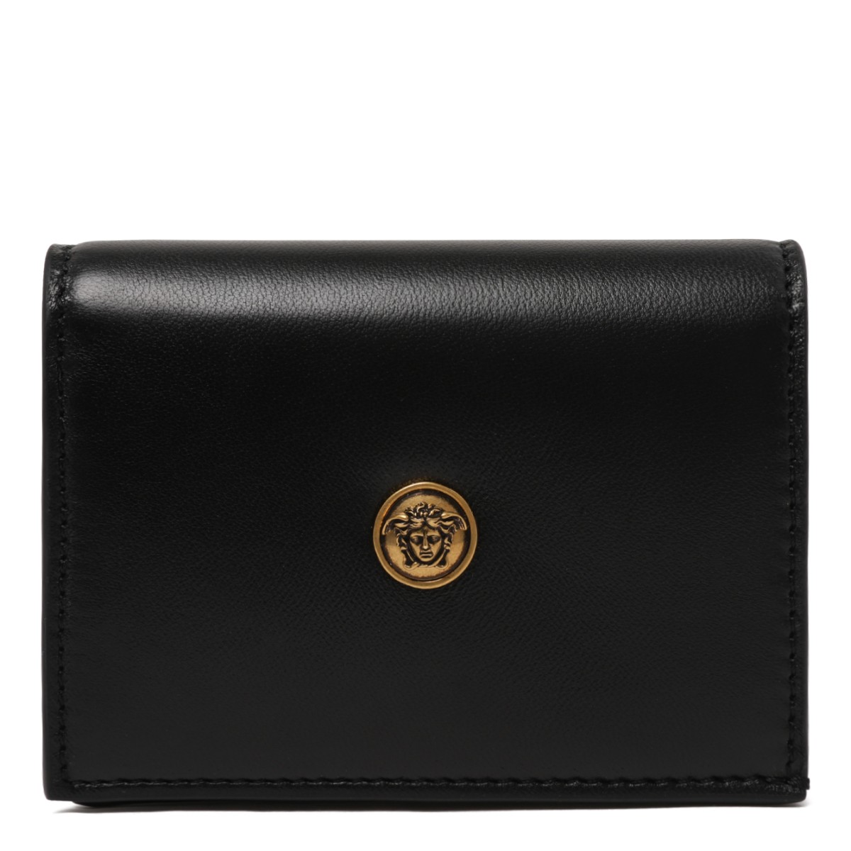 Versace Black Leather Medusa Wallet.