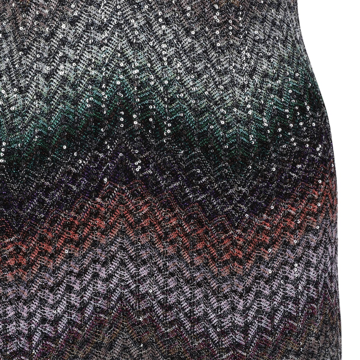 Missoni Multicolor Zigzag Knit Mini Dress.