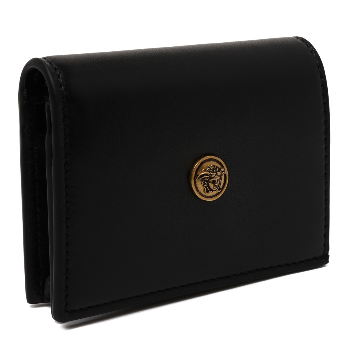 Versace Black Leather Medusa Wallet.