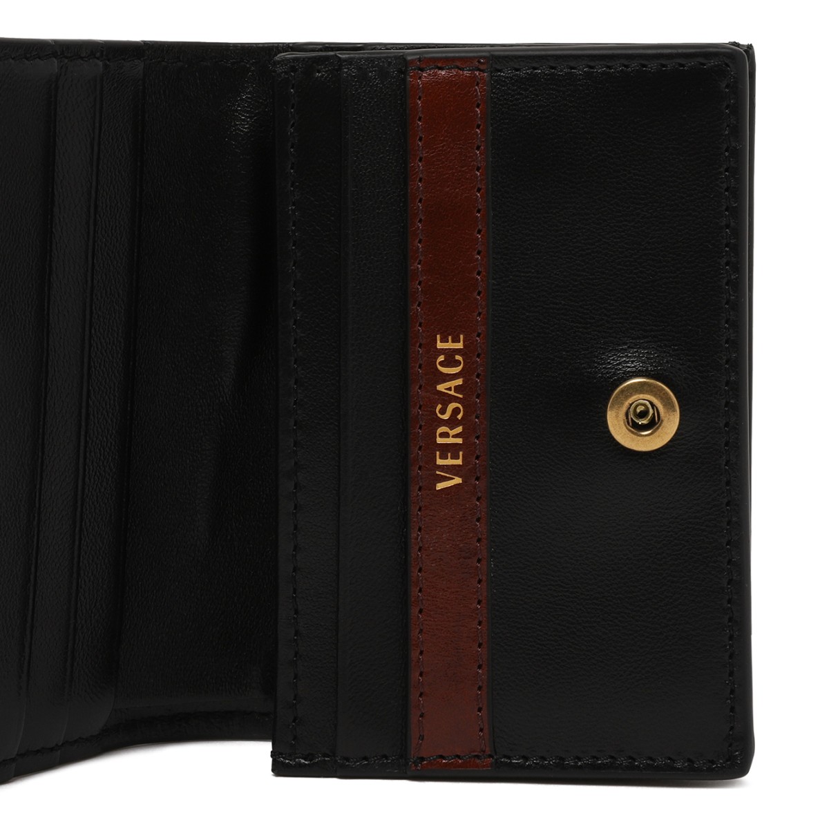 Versace Black Leather Medusa Wallet.