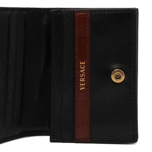 Versace Black Leather Medusa Wallet.