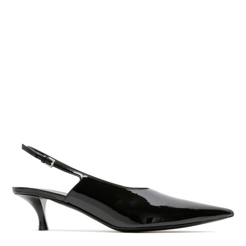 Givenchy Black Patent Leather Slingback Pumps.  