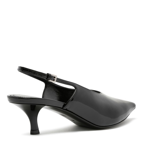 Givenchy Black Patent Leather Slingback Pumps.  