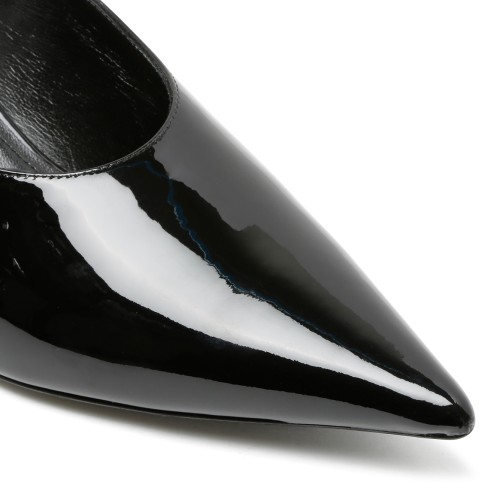 Givenchy Black Patent Leather Slingback Pumps.  