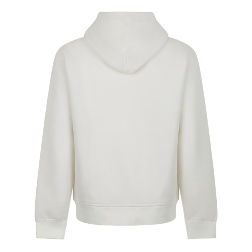 Mackage White Cotton Zip-Up Hoodie. 2
