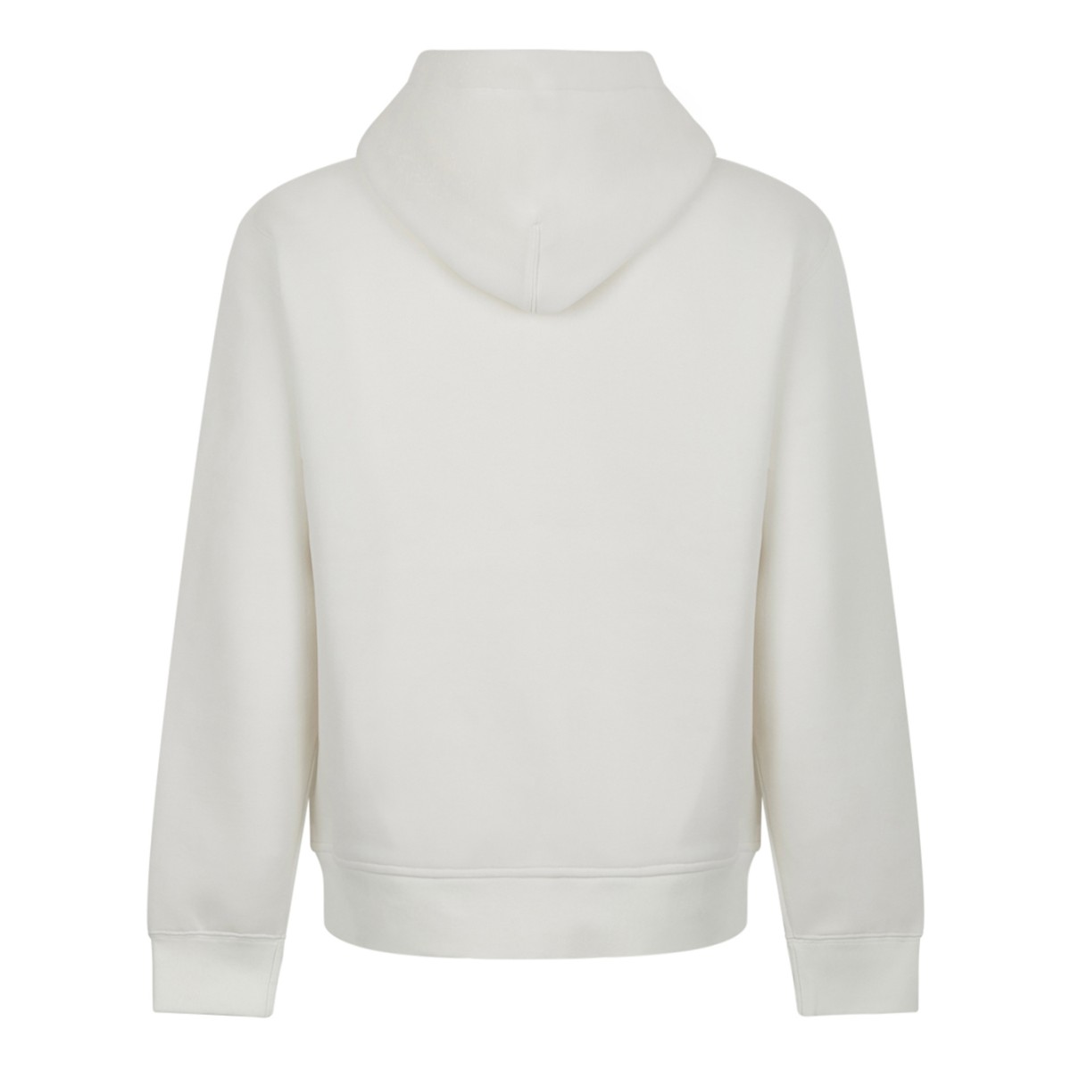 Mackage White Cotton Zip-Up Hoodie.