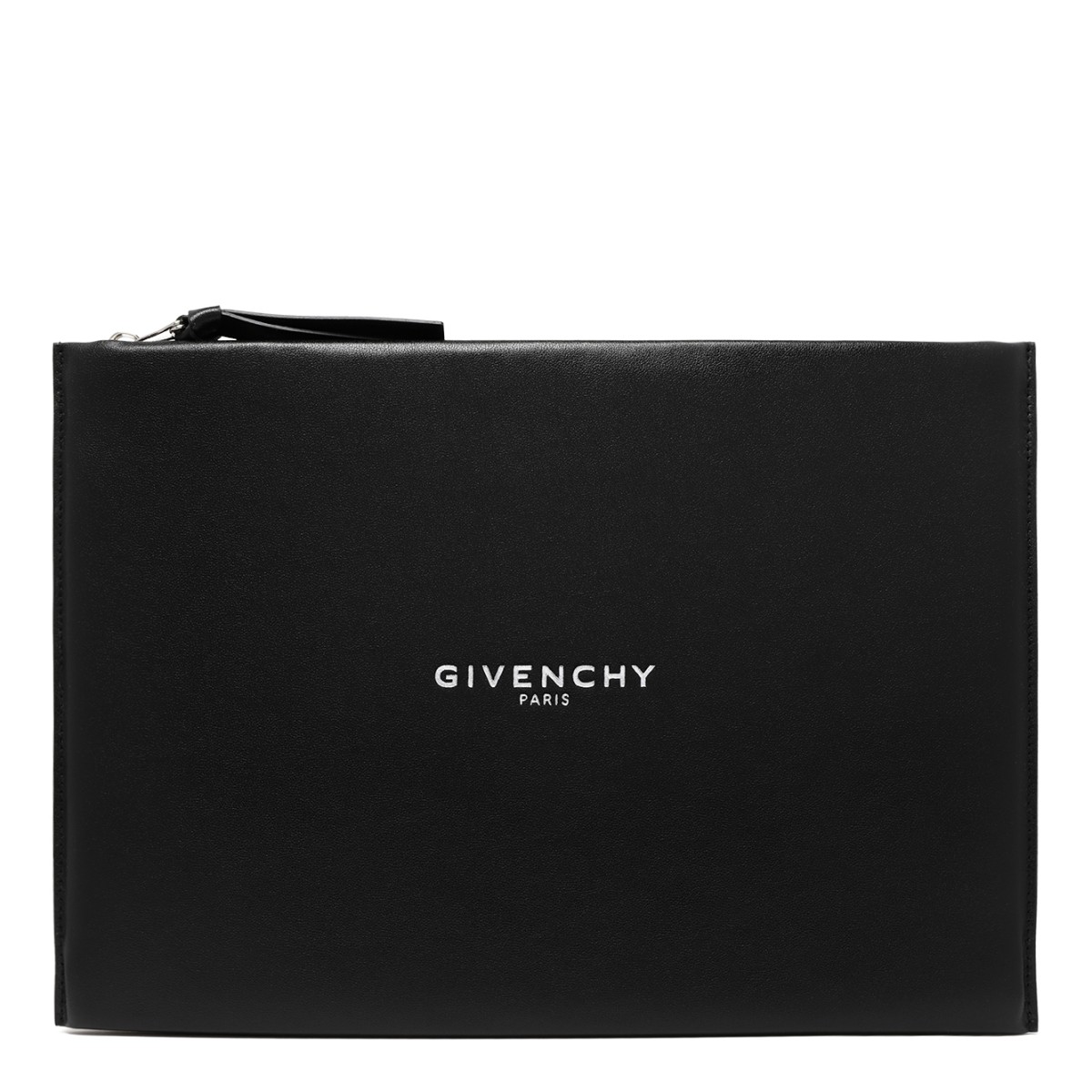 Givenchy Black Leather Logo Pouch. 