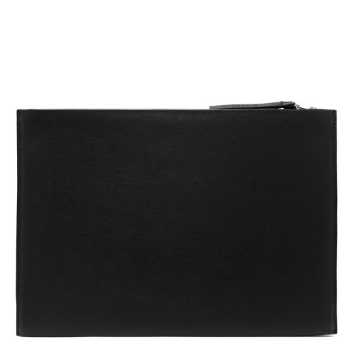 Givenchy Black Leather Logo Pouch.  2