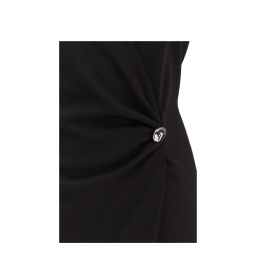 Calvin Klein Black Sleeveless Wrap-Effect Dress.   2
