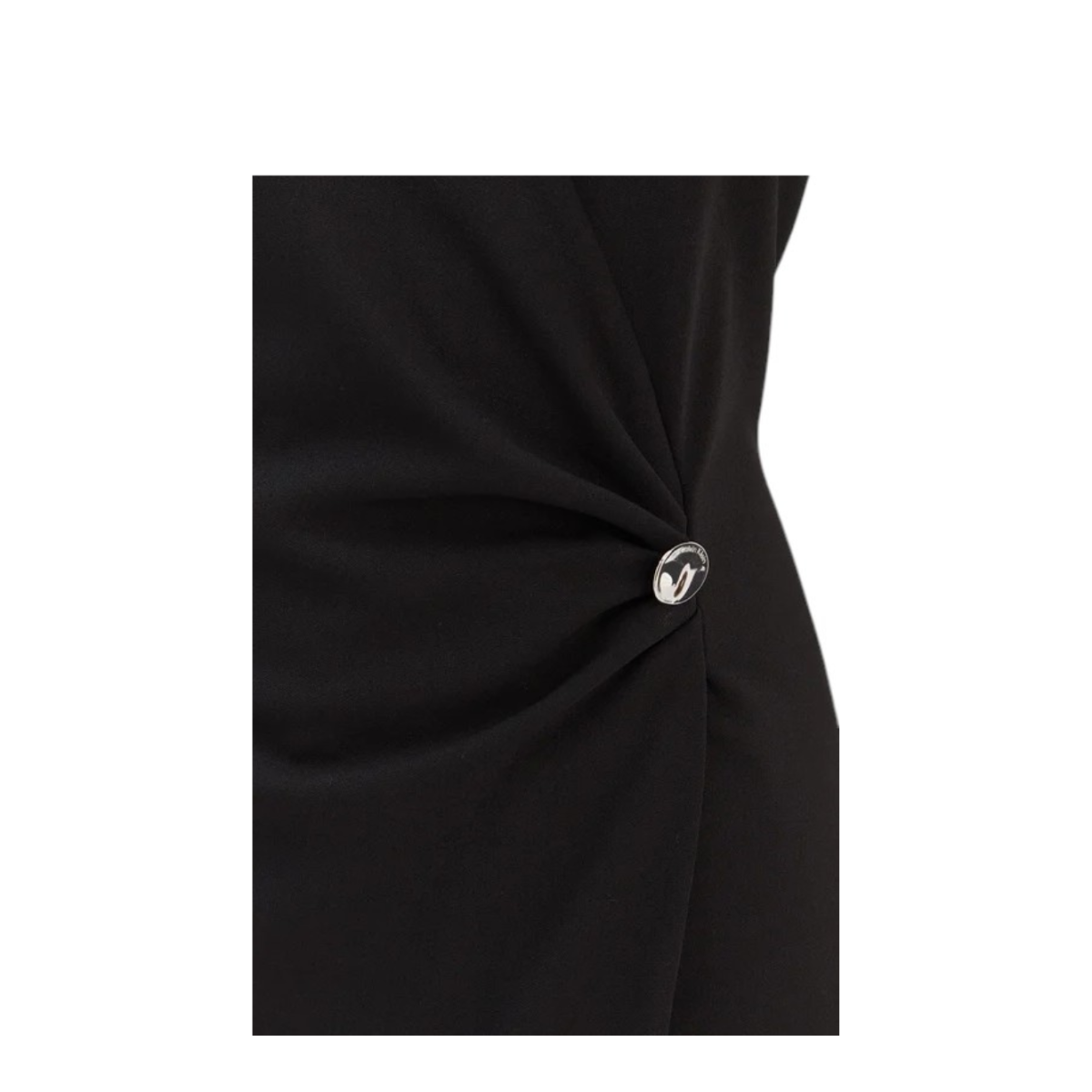 Calvin Klein Black Sleeveless Wrap-Effect Dress.  