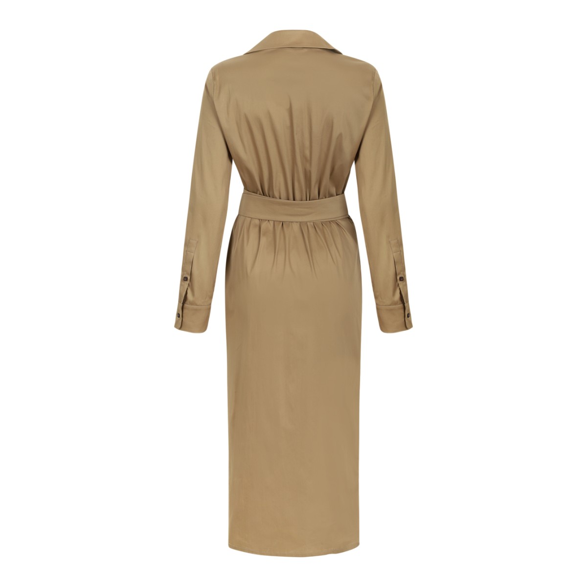 Max Mara Camel Wrap Midi Dress.