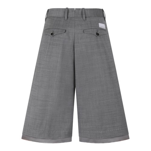 Nine In The Morning Grey Tailored Wide-Leg Bermuda Shorts. 2