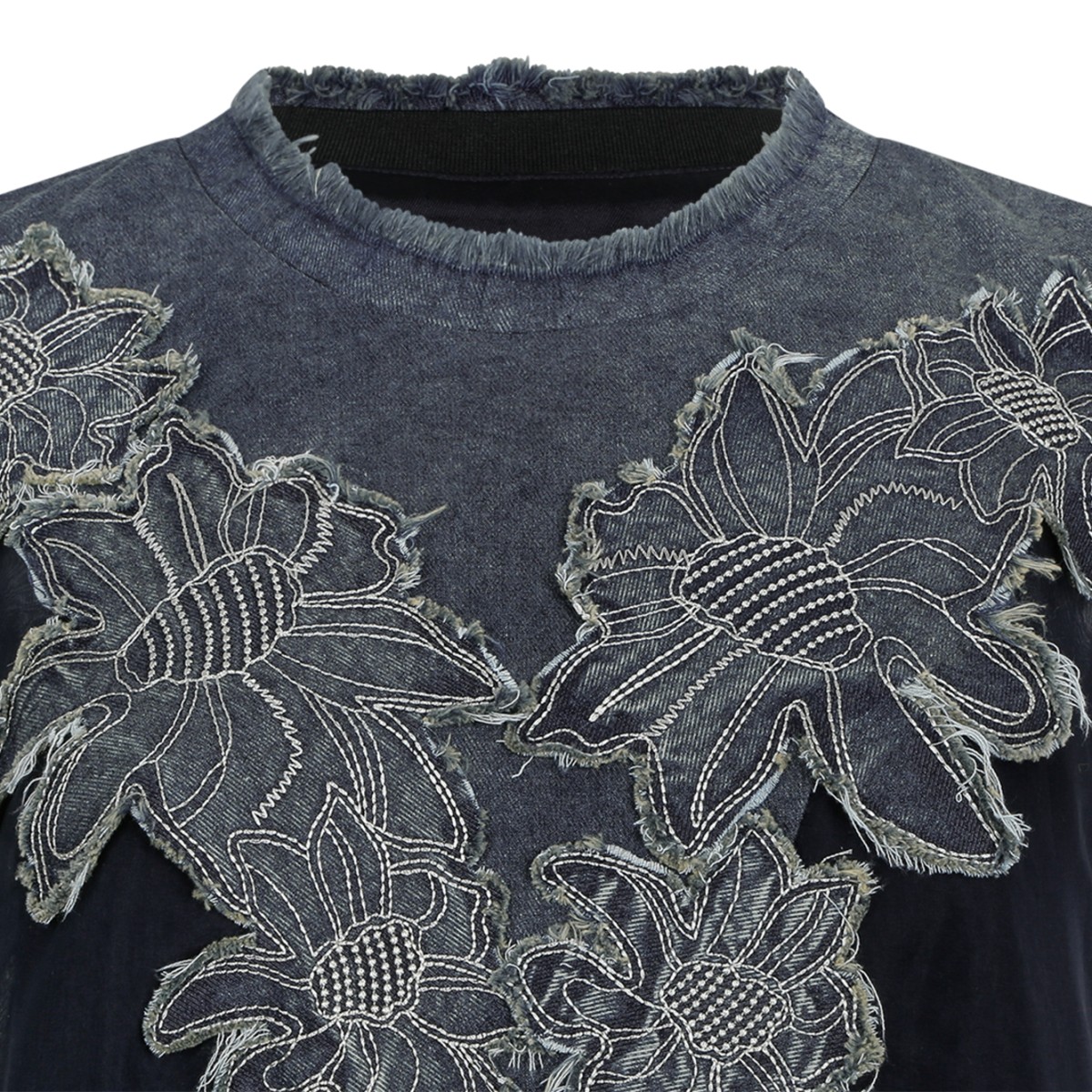 Hui Milano Black Embroidered Sheer Maxi Dress.