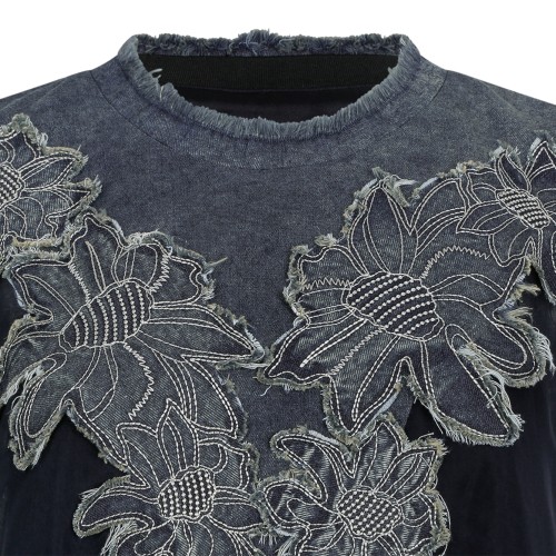 Hui Milano Black Embroidered Sheer Maxi Dress.