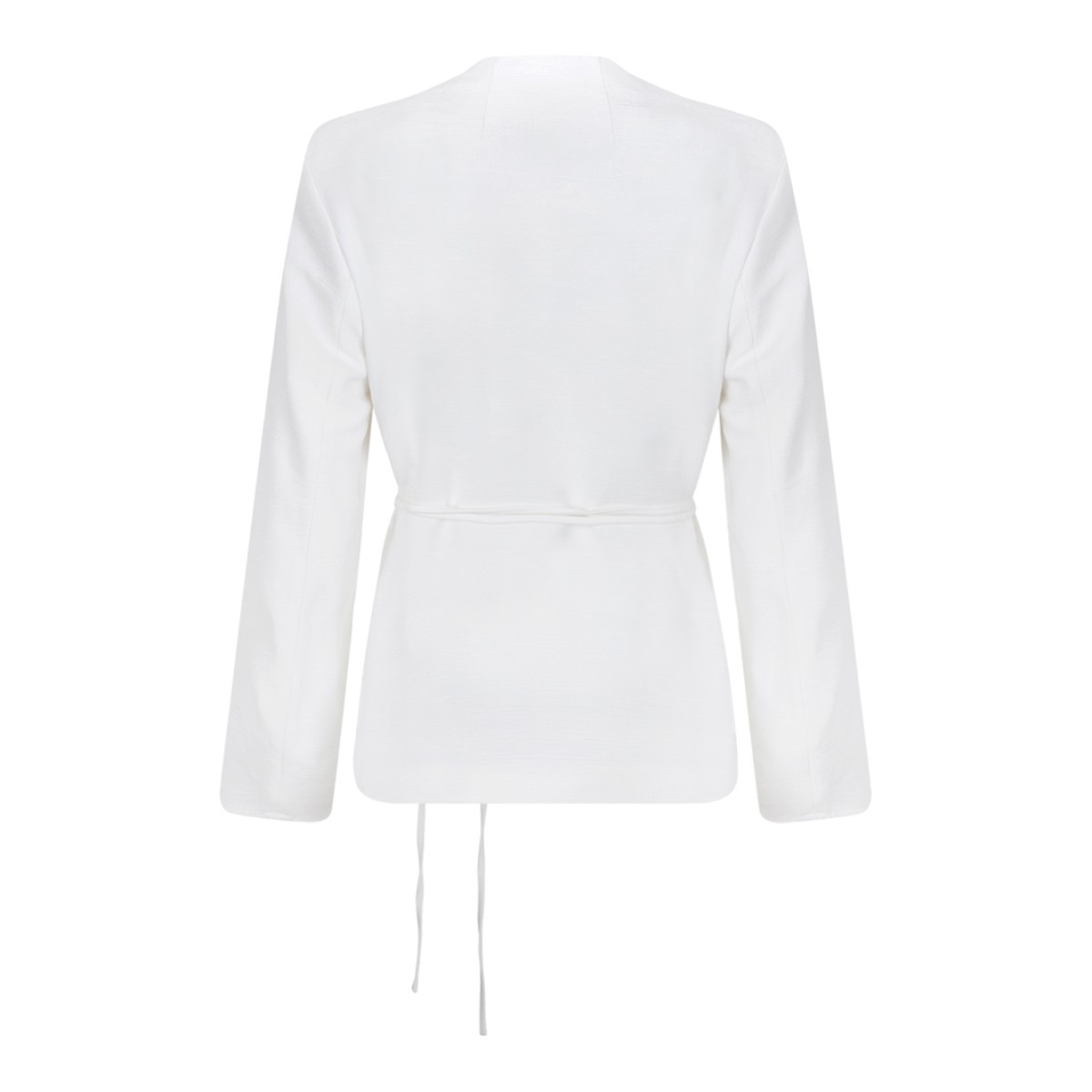 Calvin Klein Cream Wrap-Style Tailored Blazer.