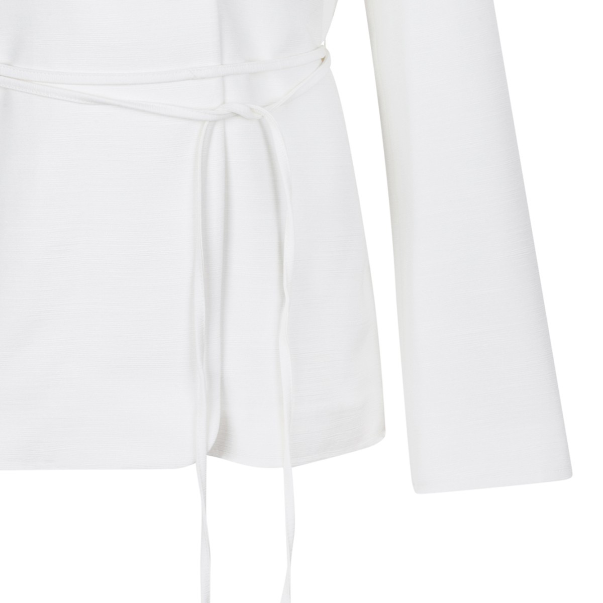 Calvin Klein Cream Wrap-Style Tailored Blazer.