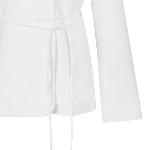Calvin Klein Cream Wrap-Style Tailored Blazer.