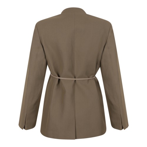 Fabiana Filippi Beige Minimal Tailored Blazer.